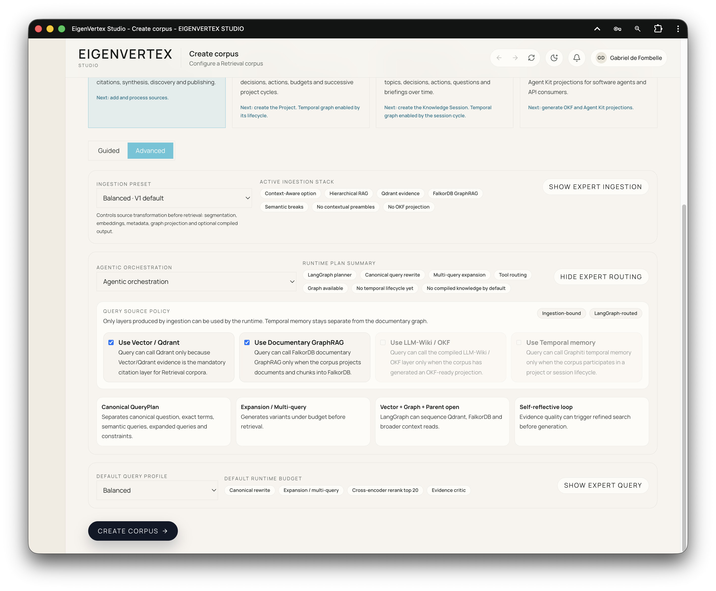 Create Corpus — Advanced 2